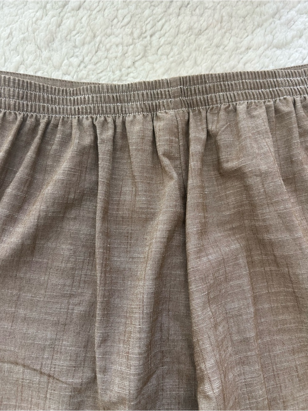 Alfred Dunner Taupe Elastic-Waist Wide Leg Pants - Picture 5 of 6
